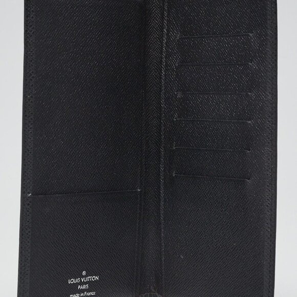 Louis Vuitton Black Taiga Leather Checkbook Wallet - Picture 8 of 8